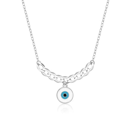 Evil Eye Enamel Religious Necklace shop name