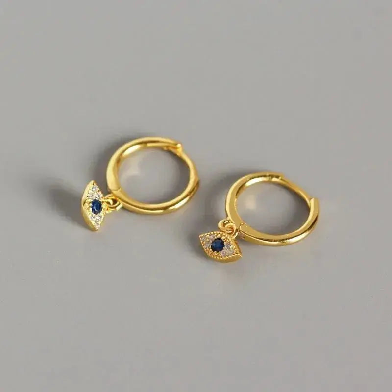 Evil eye Gold Comfy Hoops shop name