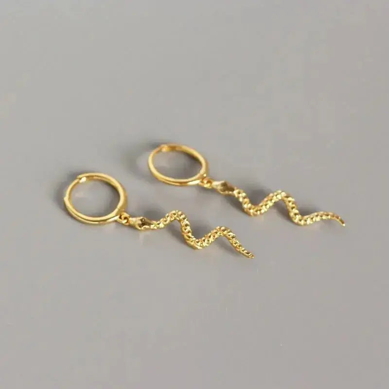 Fashion earrings jewelry 925 sterling silver hoop earrings snake moon star smile 18K gold plated hoop earrings women jewelry YHE0107-Gold shop name