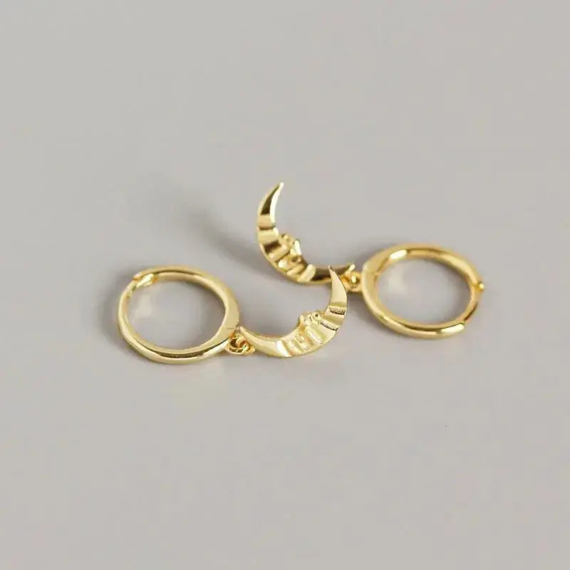 Fashion earrings jewelry 925 sterling silver hoop earrings snake moon star smile 18K gold plated hoop earrings women jewelry YHE0117-Gold shop name