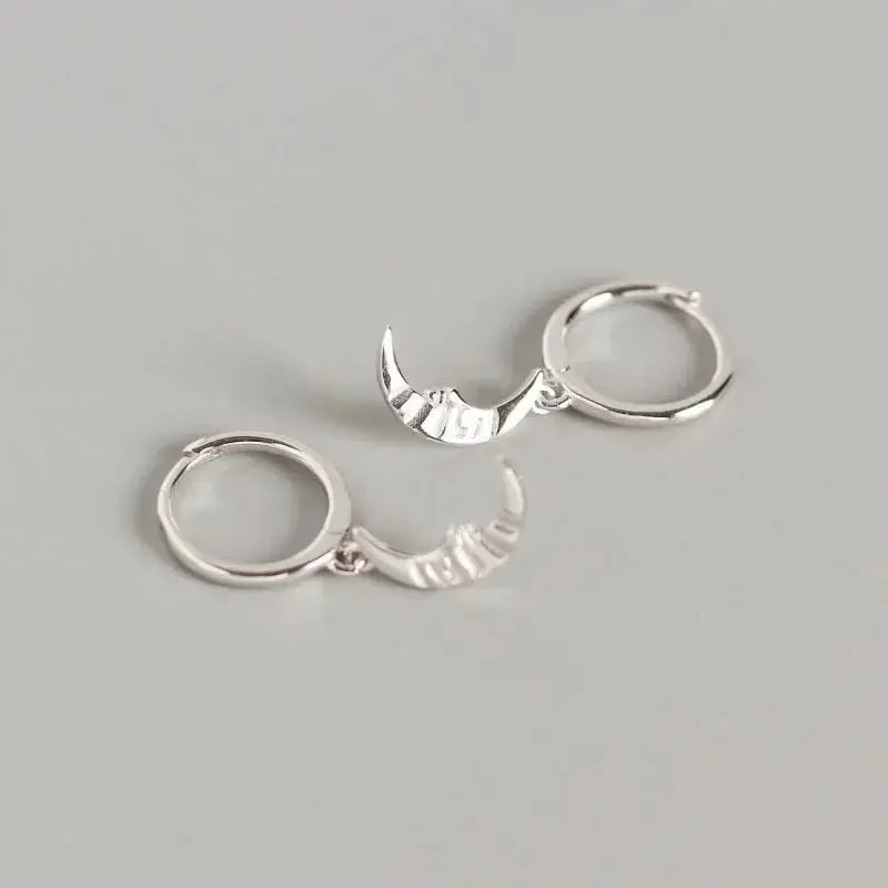 Fashion earrings jewelry 925 sterling silver hoop earrings snake moon star smile 18K gold plated hoop earrings women jewelry YHE0117-White shop name