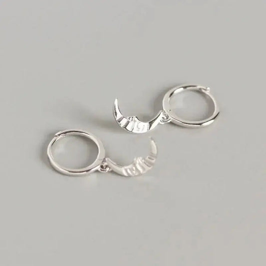 Fashion earrings jewelry 925 sterling silver hoop earrings snake moon star smile 18K gold plated hoop earrings women jewelry YHE0117-White shop name