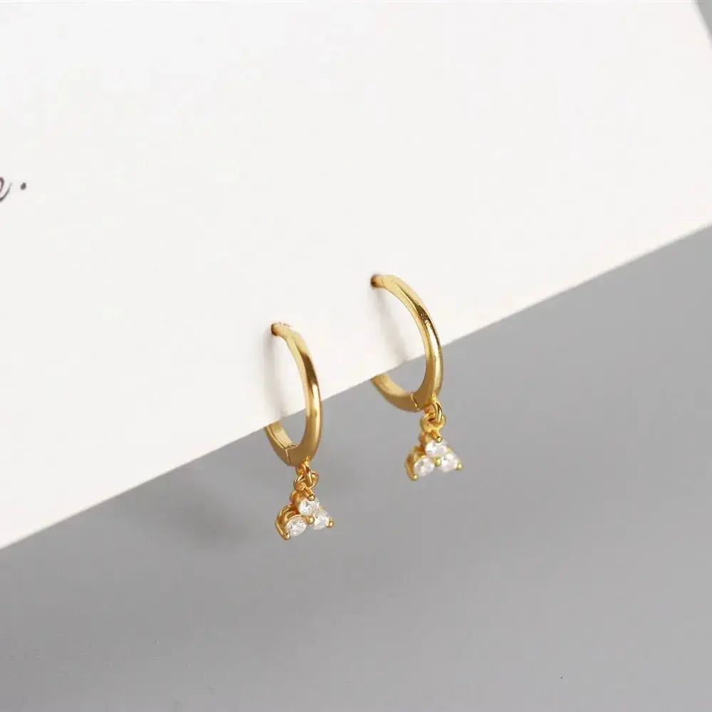 Fashion earrings jewelry 925 sterling silver hoop earrings snake moon star smile 18K gold plated hoop earrings women jewelry YHE0149-Gold shop name