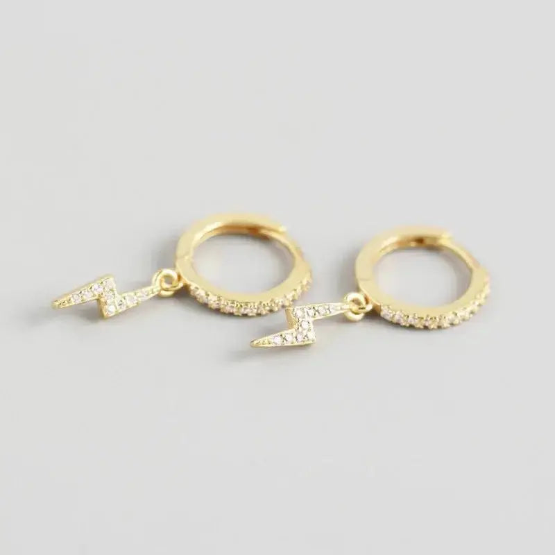 Fashion earrings jewelry 925 sterling silver hoop earrings snake moon star smile 18K gold plated hoop earrings women jewelry YHE0175-Gold shop name