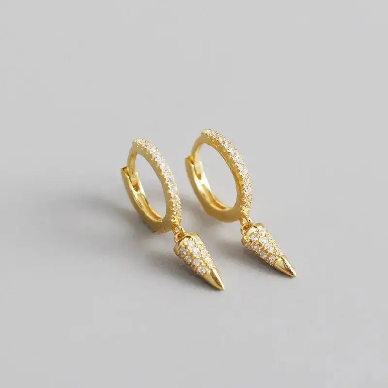 Fashion earrings jewelry 925 sterling silver hoop earrings snake moon star smile 18K gold plated hoop earrings women jewelry YHE0247-Gold shop name