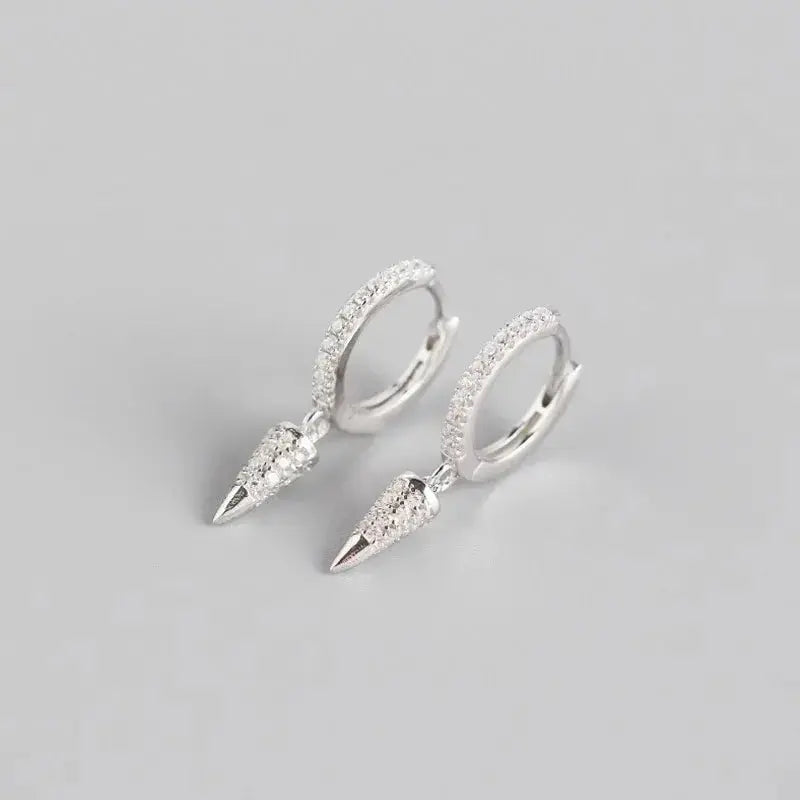 Fashion earrings jewelry 925 sterling silver hoop earrings snake moon star smile 18K gold plated hoop earrings women jewelry YHE0247-White shop name