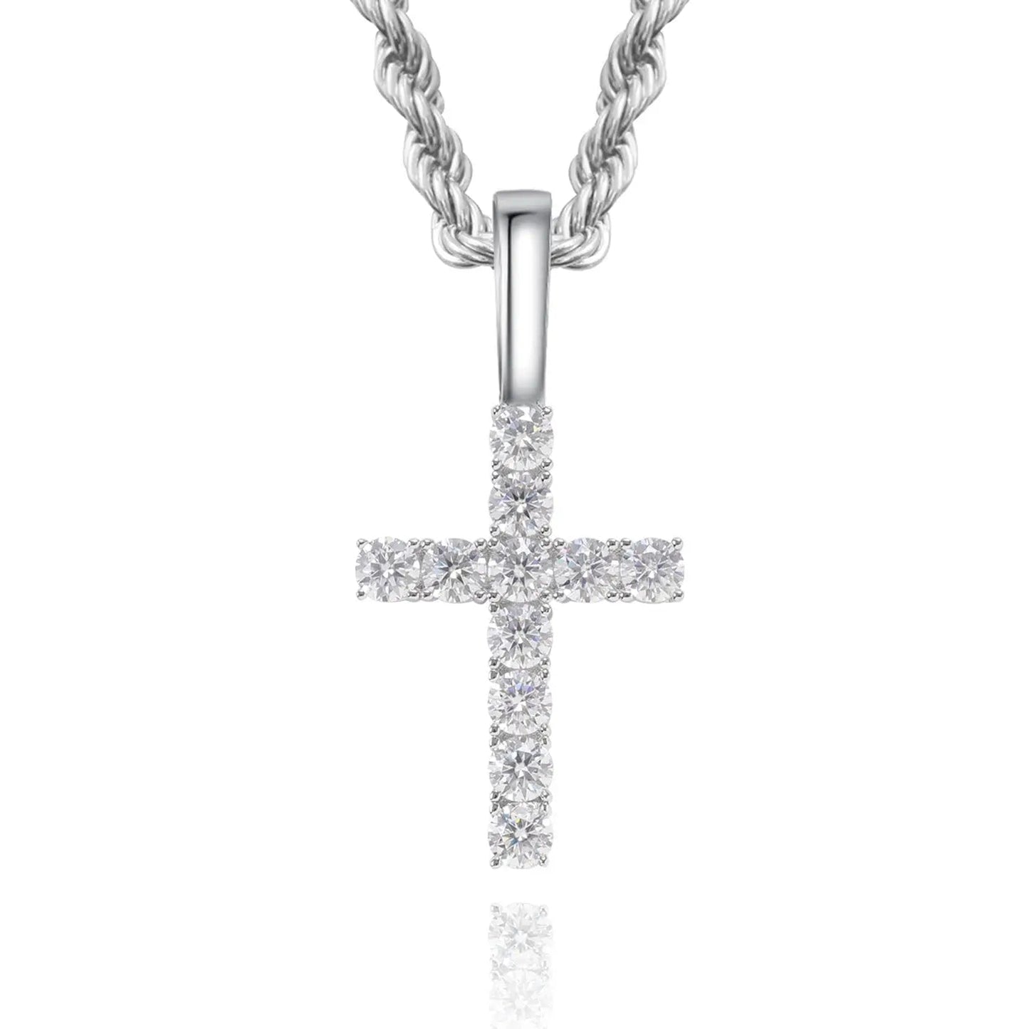 Fine Cross Pendant Moissanite VVS D shop name