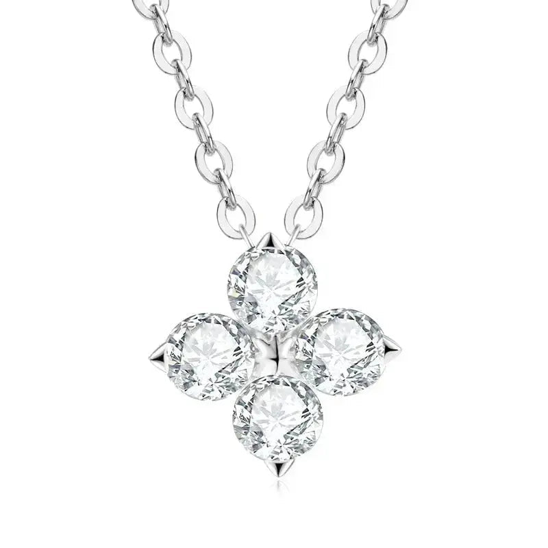 Four-leaf clover Moissanite Diamond necklace