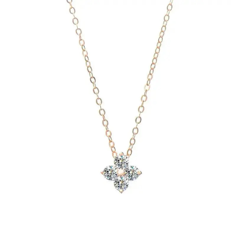 Four-leaf clover Moissanite Diamond necklace