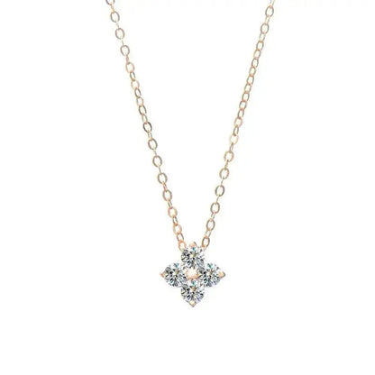 Four-leaf clover Moissanite Diamond necklace