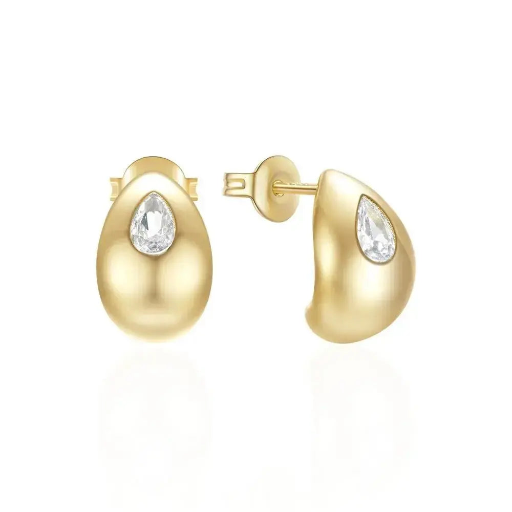 Frosted C Shape Earrings Embellished for luxury Earrings