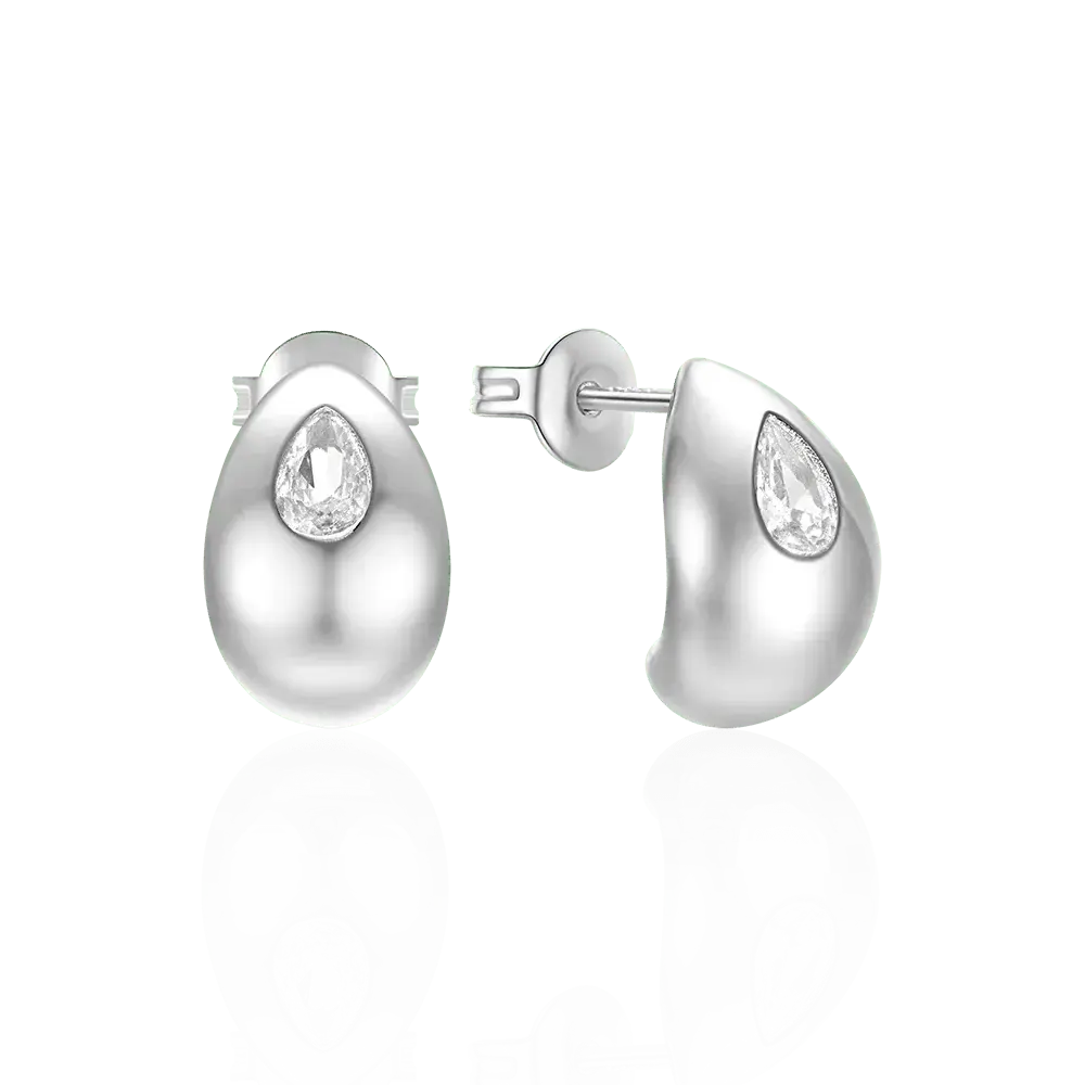 Frosted C Shape Earrings Embellished for luxury Earrings