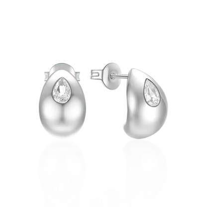 Frosted C Shape Earrings Embellished for luxury Earrings