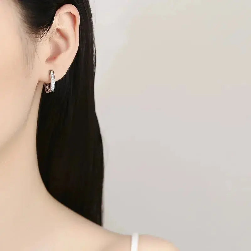 Geometric Polygon Diamond Accent Hoop Earrings shop name