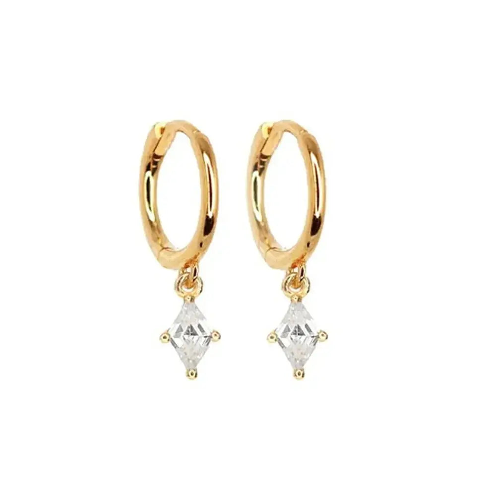 geometric rhombus hoop earrings women shop name