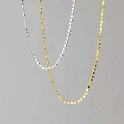 Geometric Round Disc Chain Necklace shop name