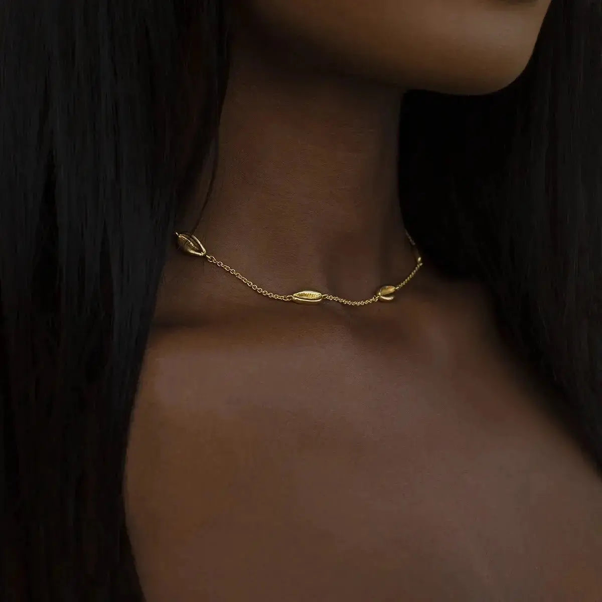 Gold Sea Shell Choker