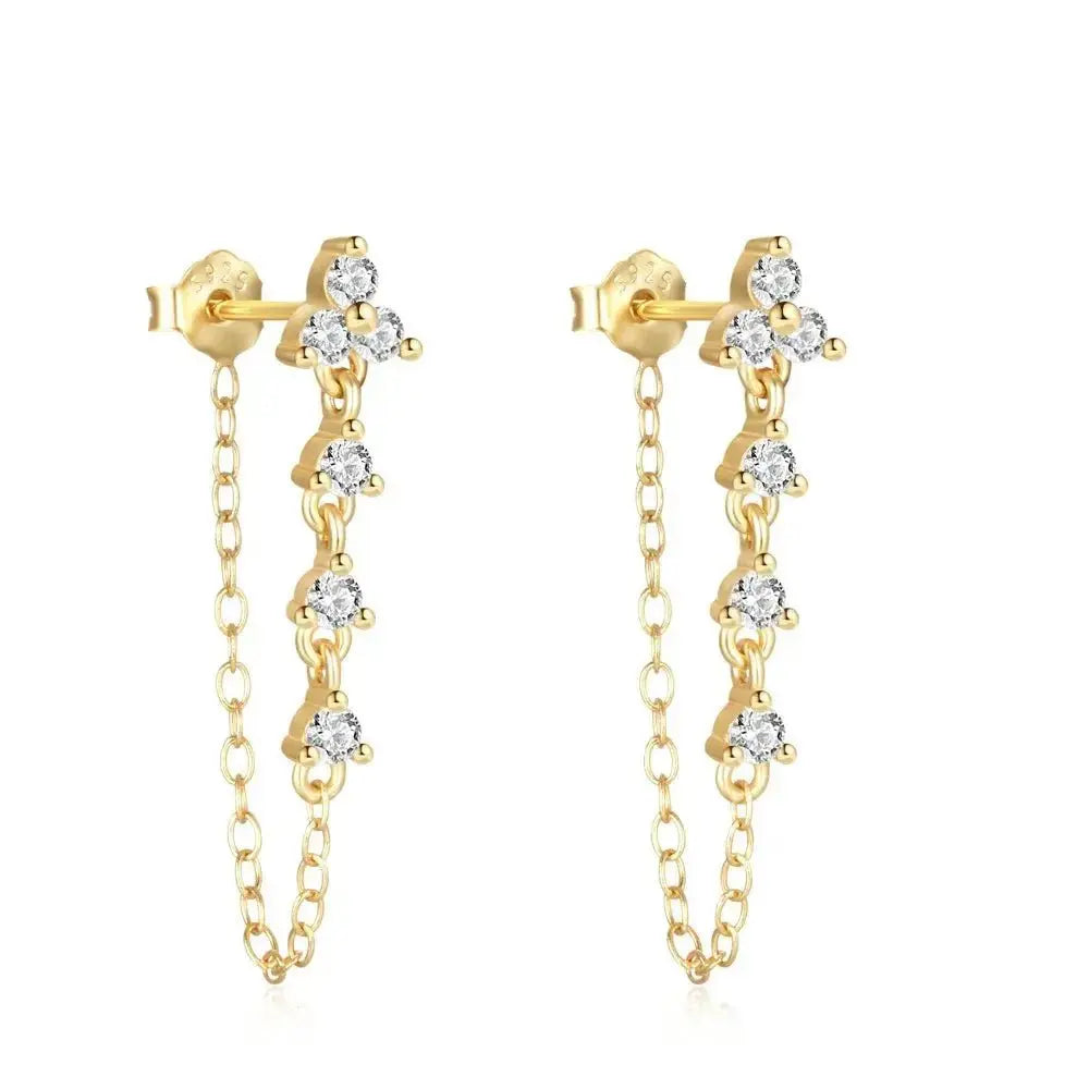 Gold Tassel Princess Trendy Stud Earrings shop name