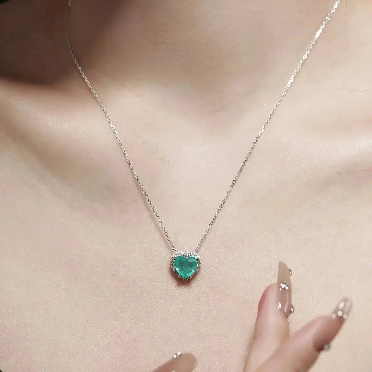 Green Paraiba Heart Necklace shop name