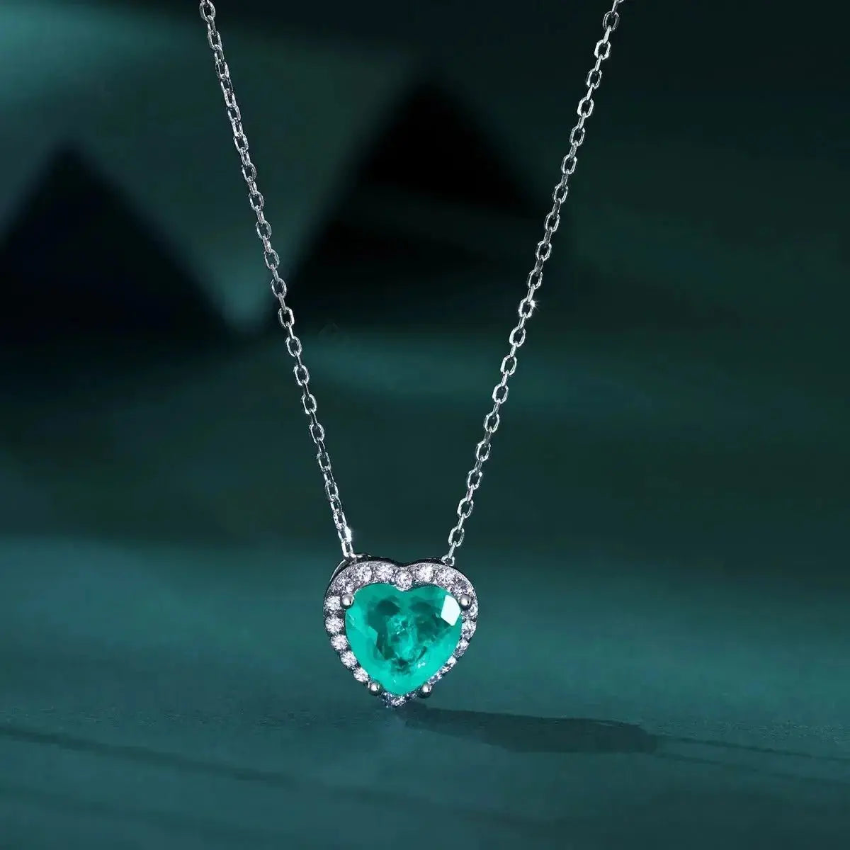 Green Paraiba Heart Necklace shop name