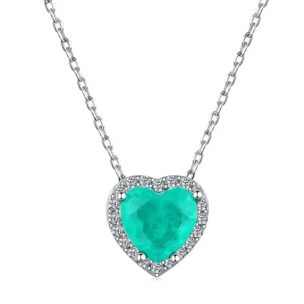 Green Paraiba Heart Necklace shop name