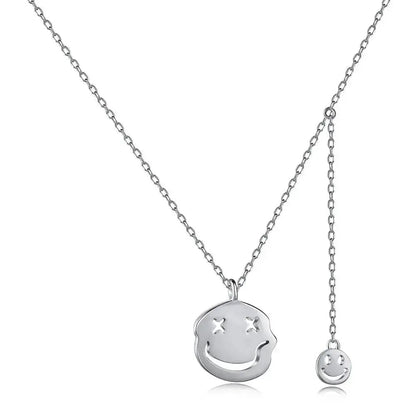 Happy Face Pendant Necklace 18K shop name