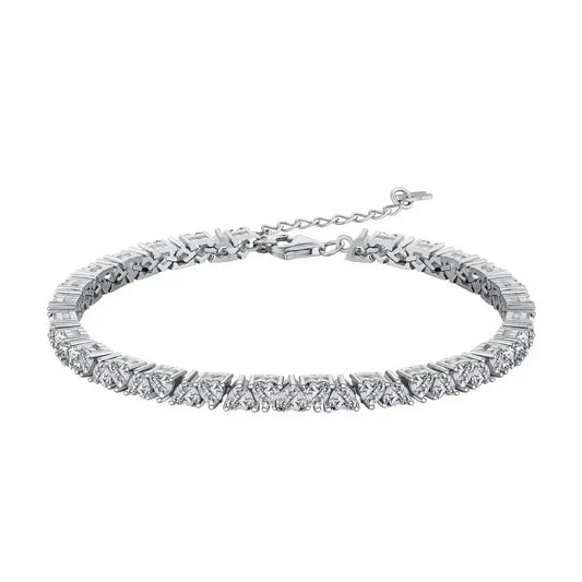 Heart Shaped Cut Love Tennis Bracelet