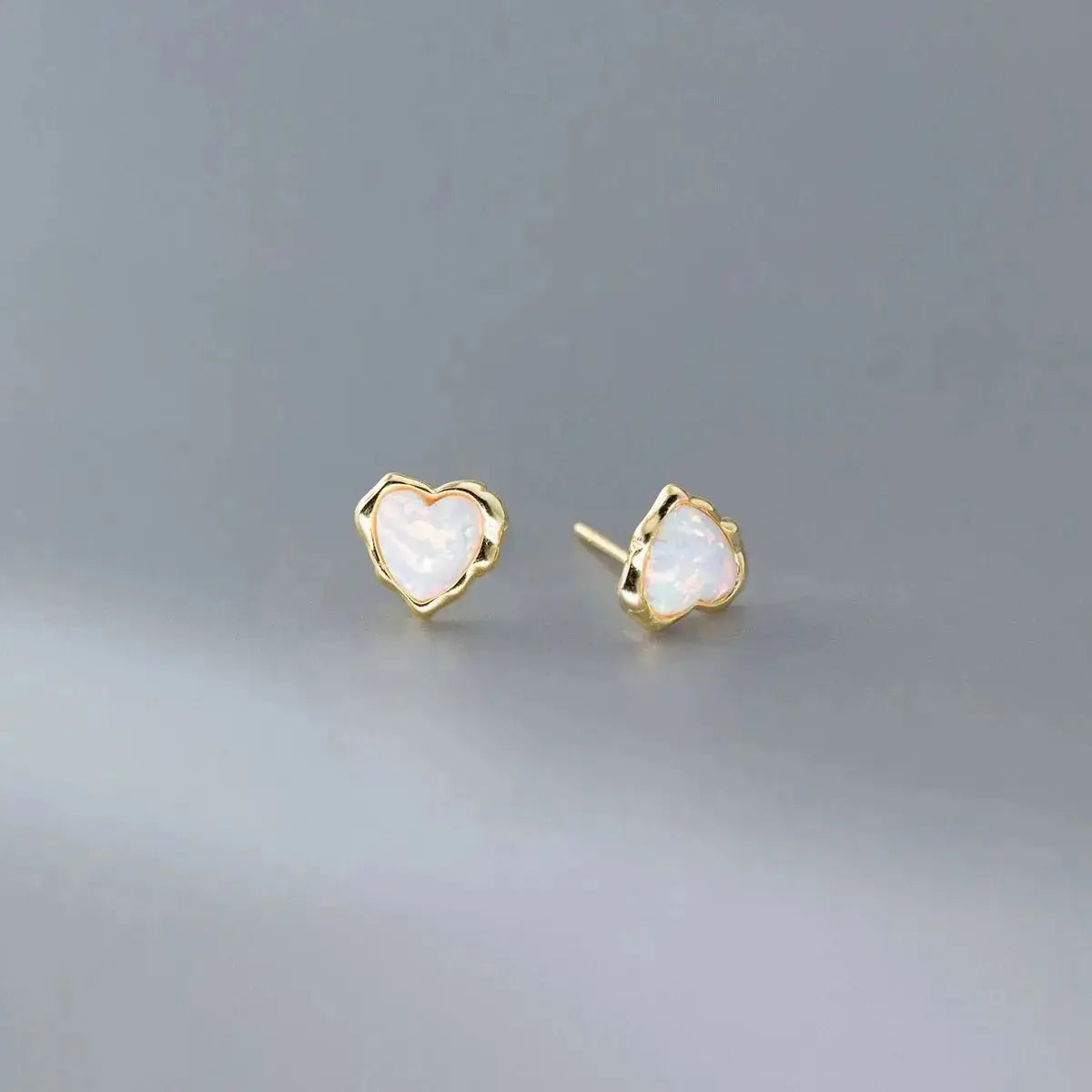 Heart Shaped Opal Stud Earrings shop name