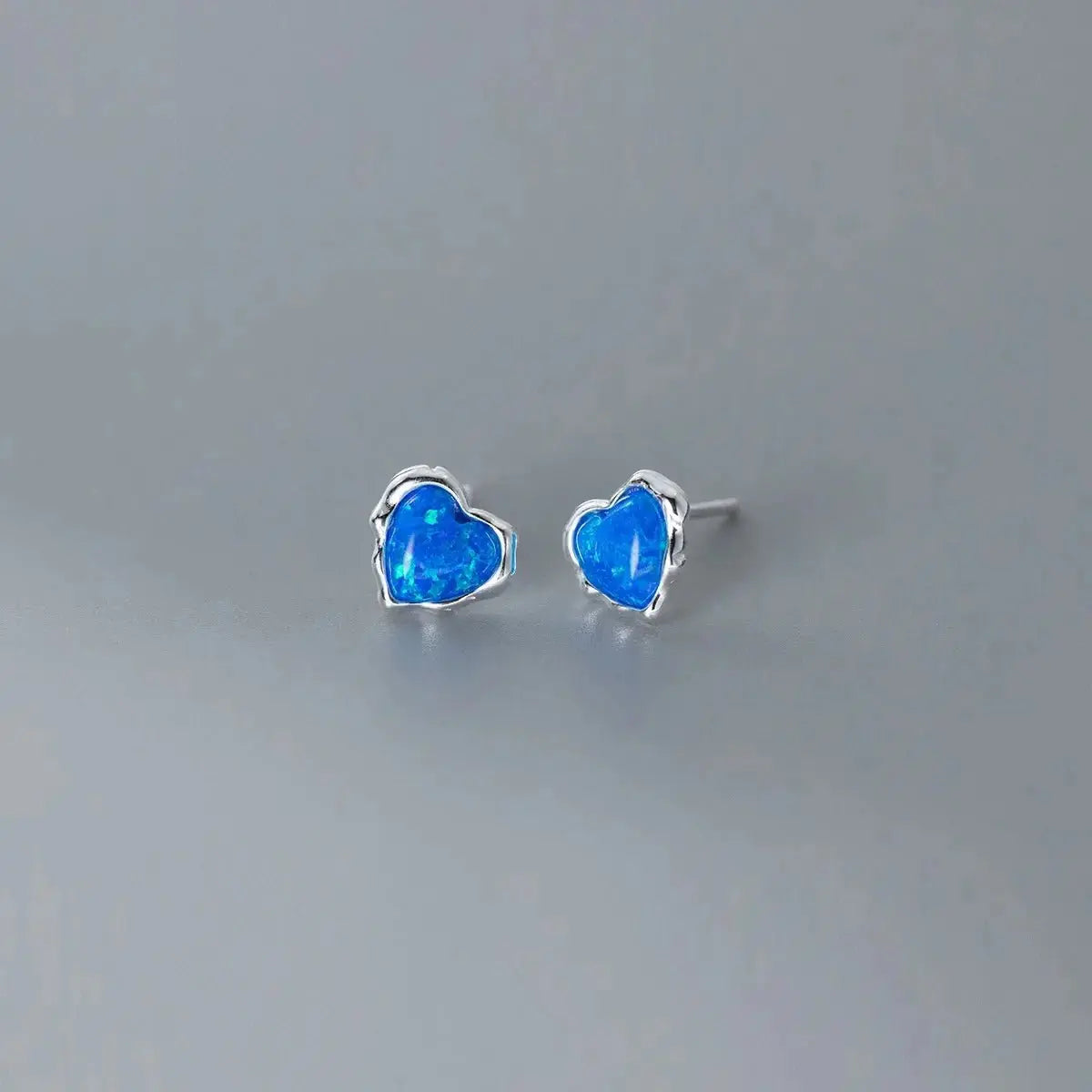 Heart Shaped Opal Stud Earrings shop name