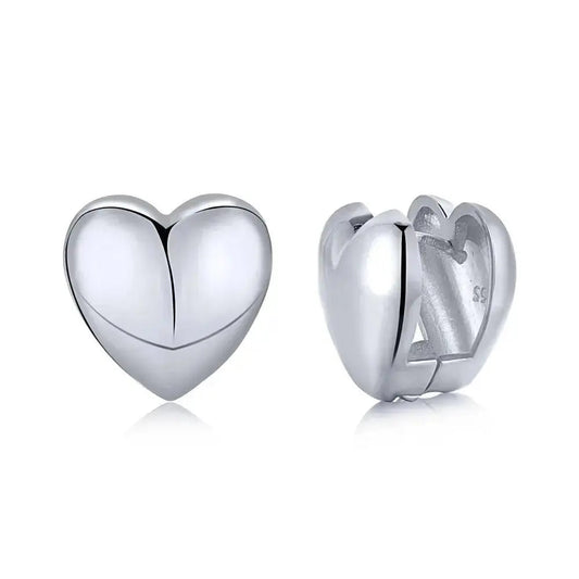 Hearts Large Statement Claw Huggie Earrings