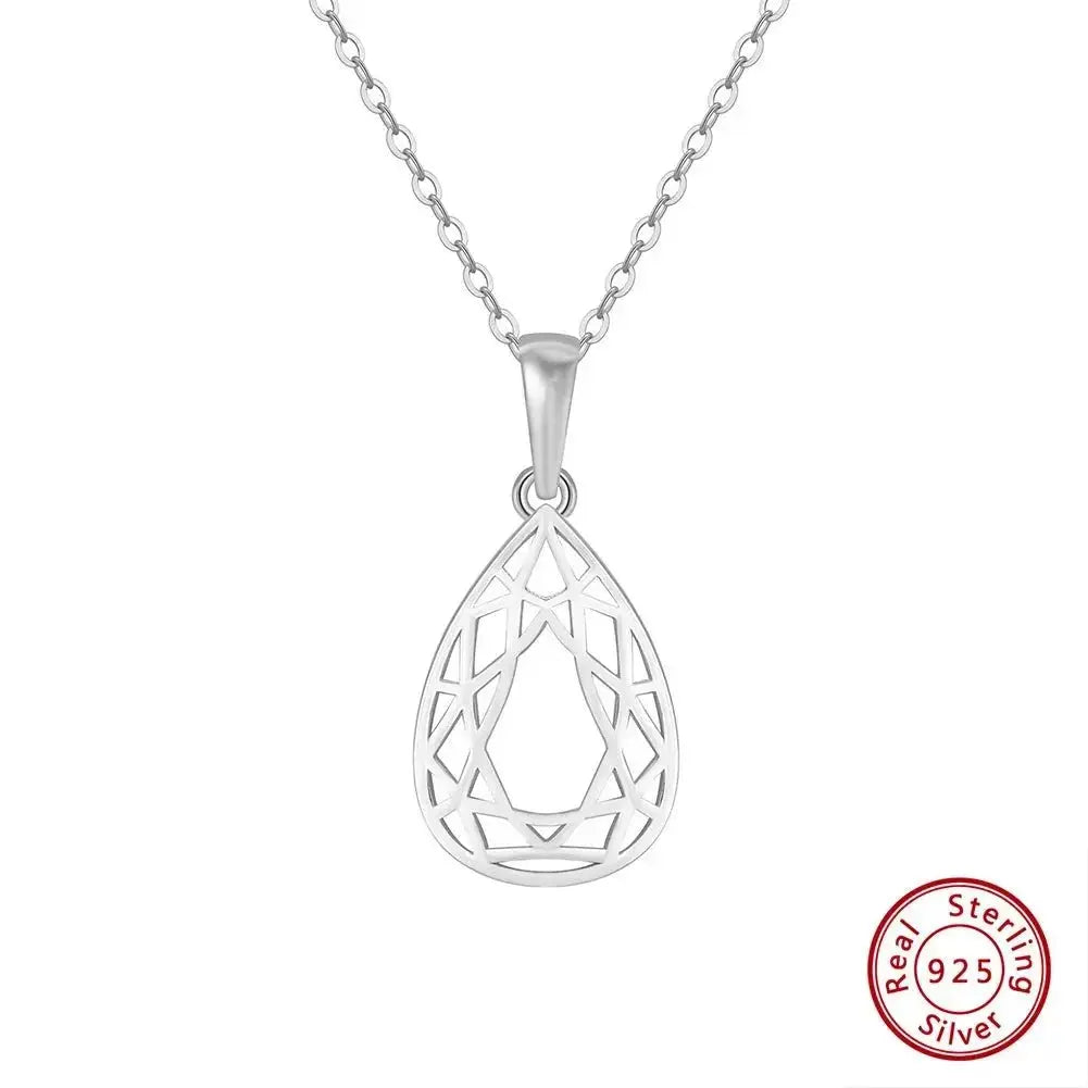 Hollow Drop Pendant Necklace