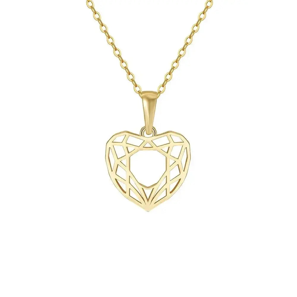 Hollow Heart Pendant Necklace shop name