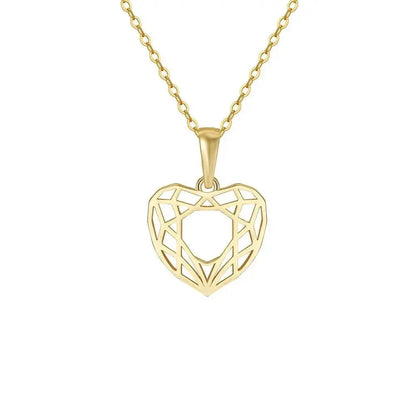 Hollow Heart Pendant Necklace shop name