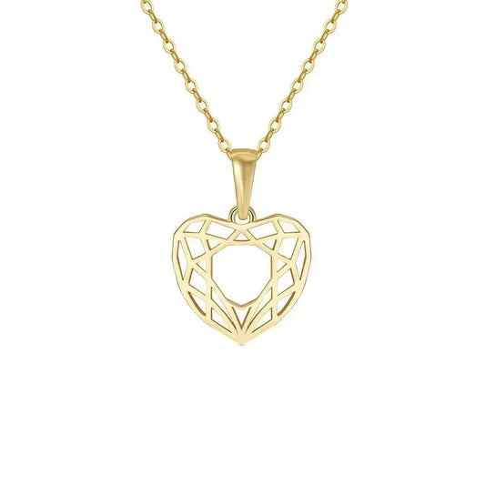 Hollow Heart Pendant Necklace