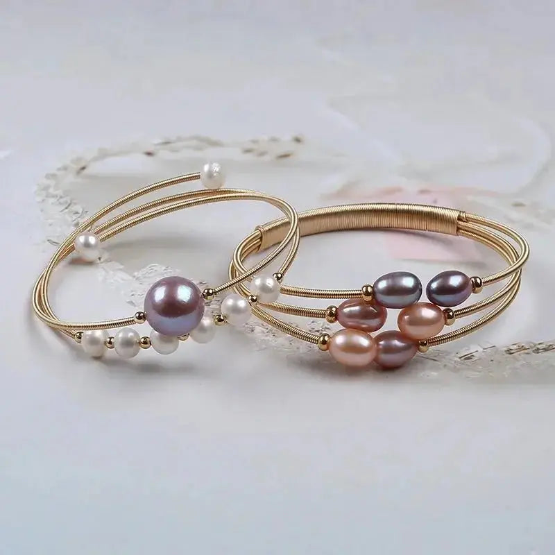 Hot Sale Natural Freshwater Pearl Adjustable Bangles shop name