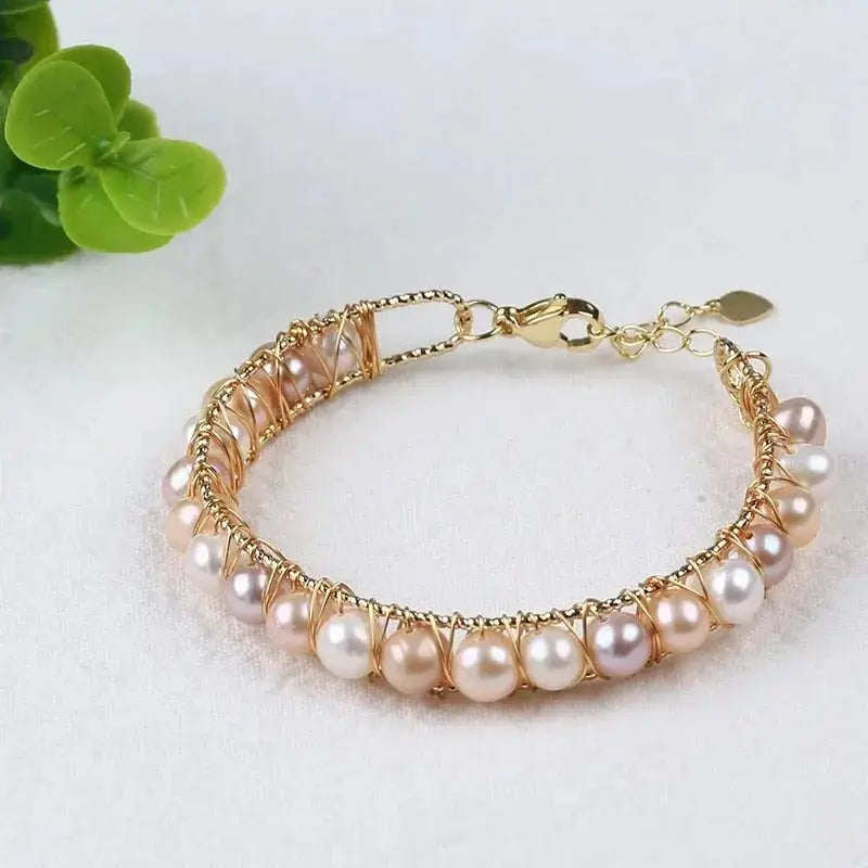 Hot Sale Natural Freshwater Pearl Adjustable Bangles shop name