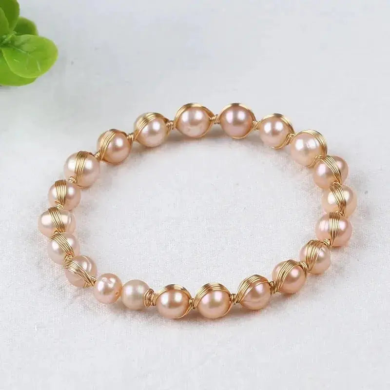 Hot Sale Natural Freshwater Pearl Adjustable Bangles shop name