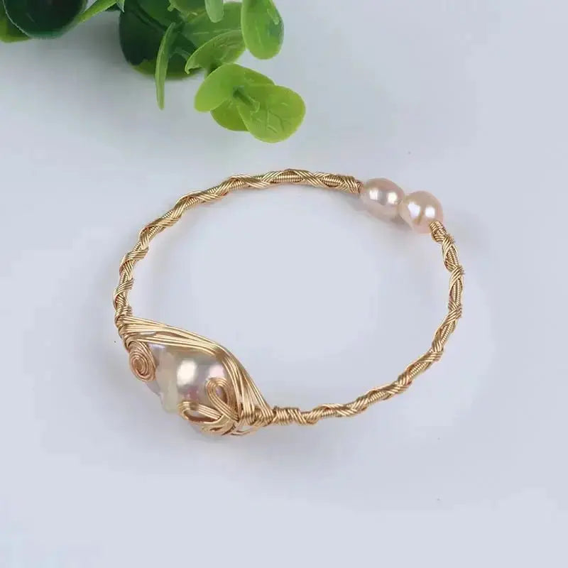 Hot Sale Natural Freshwater Pearl Adjustable Bangles shop name