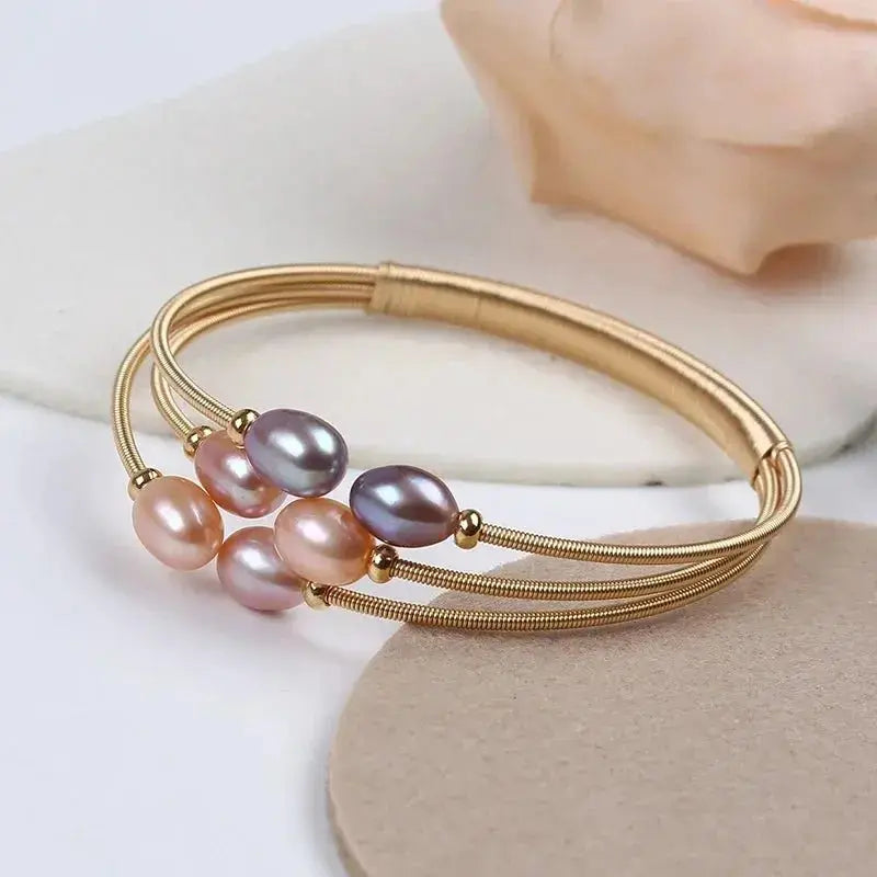 Hot Sale Natural Freshwater Pearl Adjustable Bangles shop name