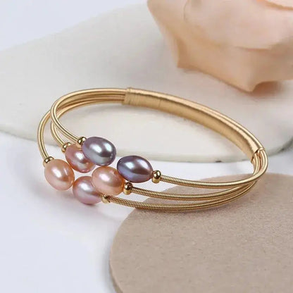 Hot Sale Natural Freshwater Pearl Adjustable Bangles shop name