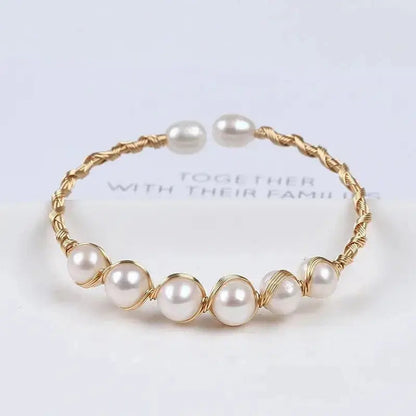 Hot Sale Natural Freshwater Pearl Adjustable Bangles shop name