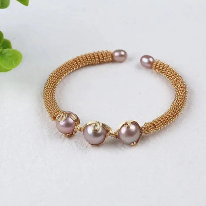 Hot Sale Natural Freshwater Pearl Adjustable Bangles shop name