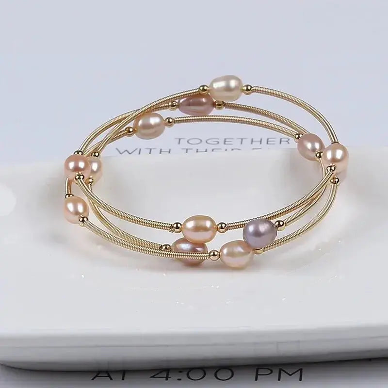 Hot Sale Natural Freshwater Pearl Adjustable Bangles shop name