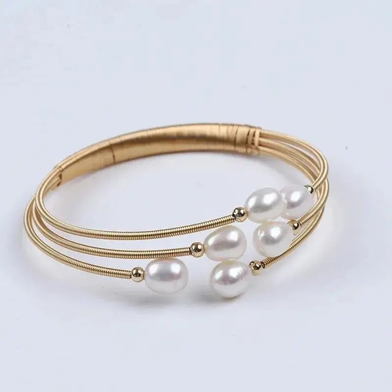 Hot Sale Natural Freshwater Pearl Adjustable Bangles shop name