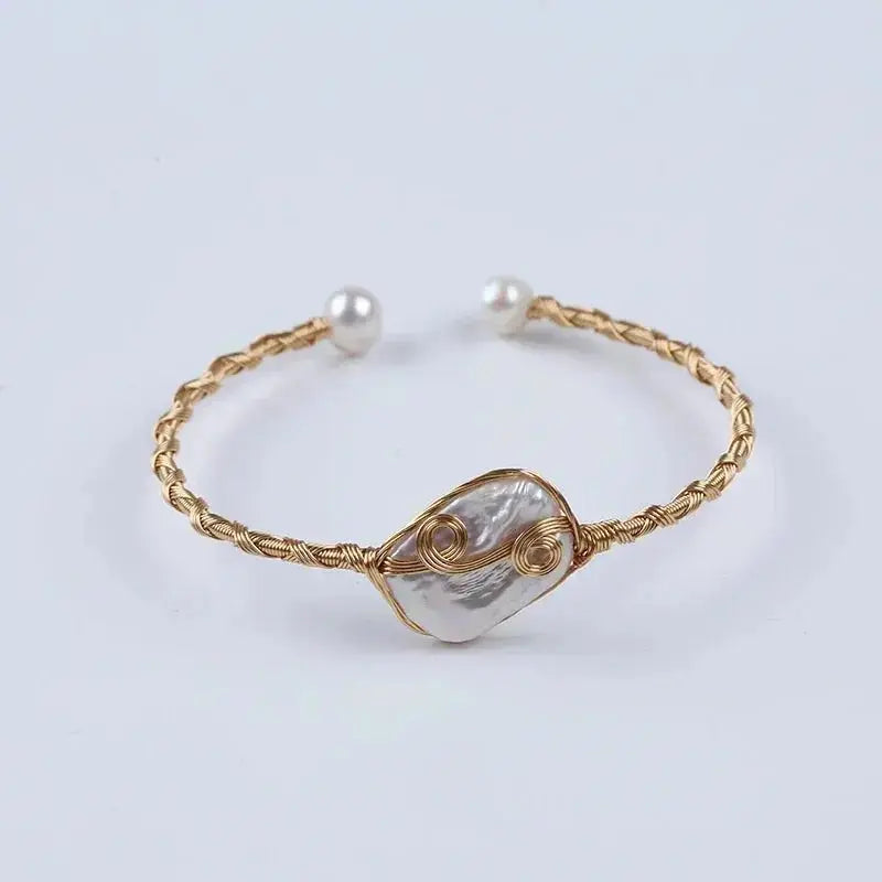 Hot Sale Natural Freshwater Pearl Adjustable Bangles shop name