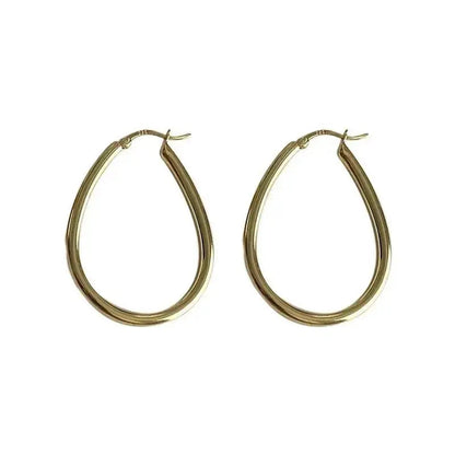 Large Hollow Water Drop Hoops shop name