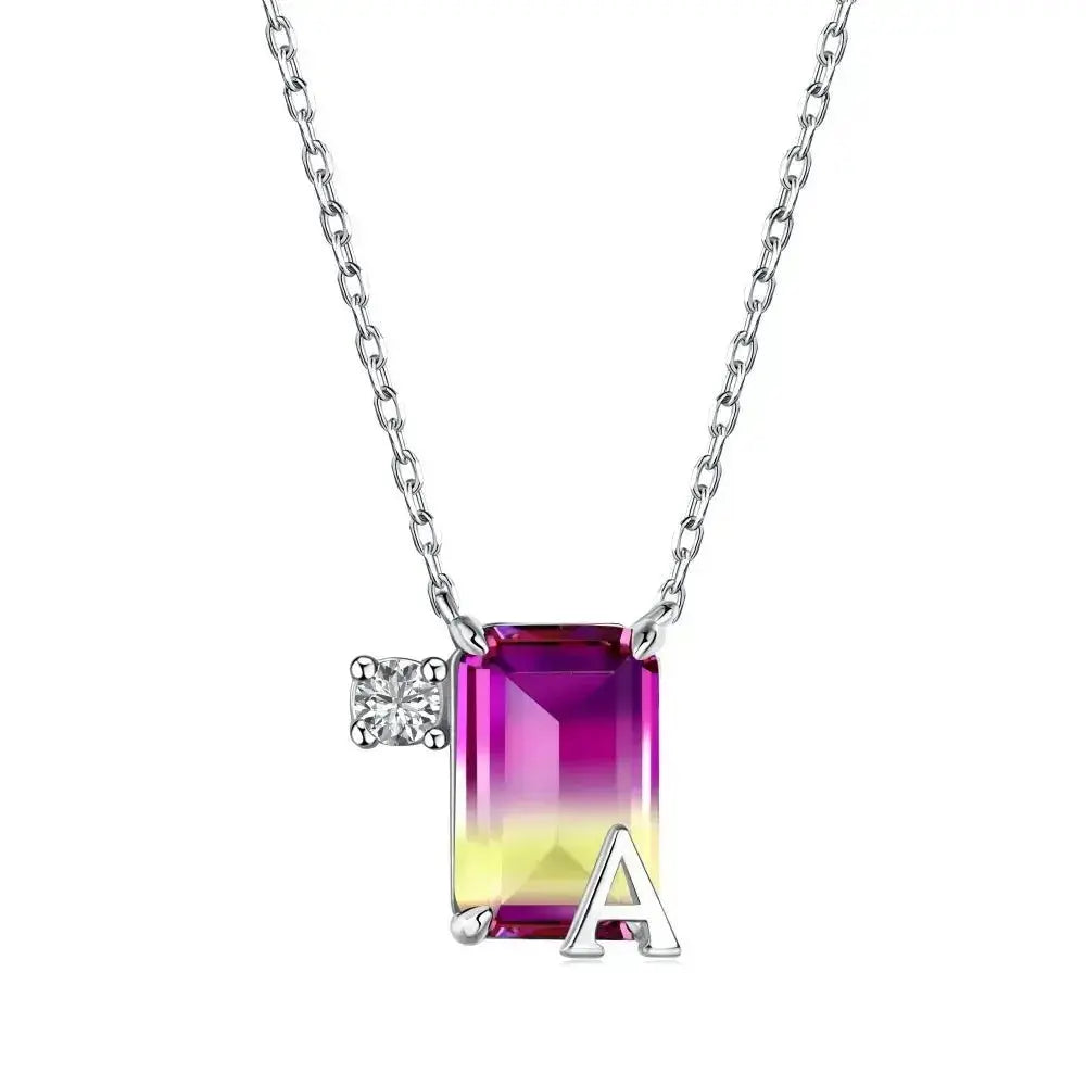 Letter Ametrine Pendant Necklace shop name