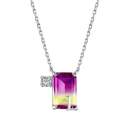 Letter Ametrine Pendant Necklace shop name