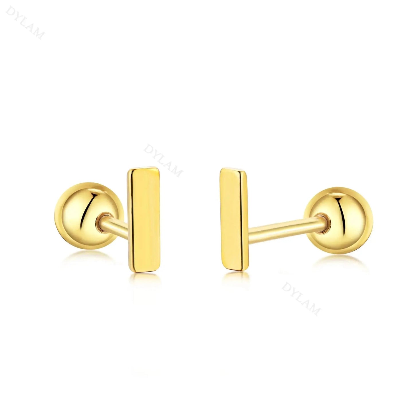 Letter Screw on Stud Earrings shop name