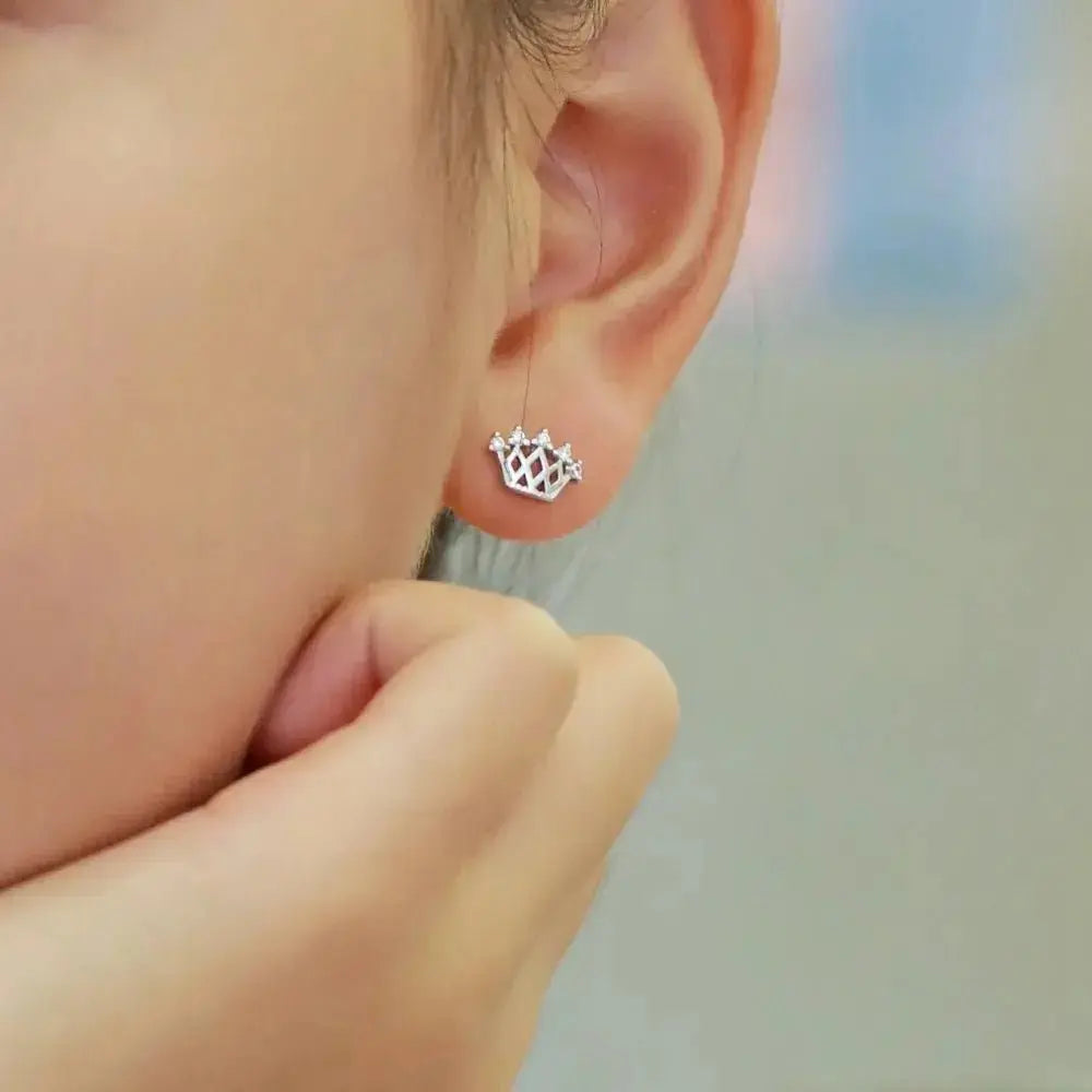 Little Crown Stud Earrings for Children shop name